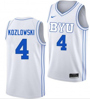 Men Brody Kozlowski White BYU Cougars #4 Alumni Jerseys 656796-949