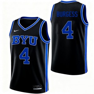 Men Chamberlain Burgess Black BYU #4 High School Jersey 355423-876
