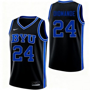 Men Dominique Diomande Black Brigham Young University #24 Game Jerseys 699524-177