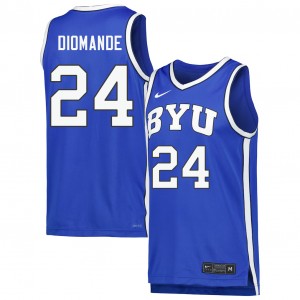 Men Dominique Diomande Royal BYU Cougars #24 Player Jerseys 792502-735