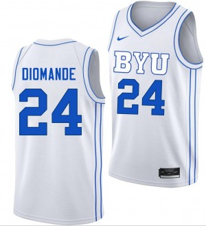 Men Dominique Diomande White BYU Cougars #24 Player Jerseys 581935-618