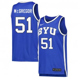 Men Jared McGregor Royal BYU #51 Embroidery Jerseys 406912-420