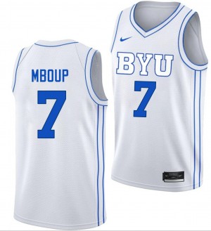 Men Khadim Mboup White The Y #7 High School Jerseys 284881-573