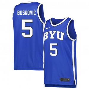 Men Mihailo Boskovic Royal The Y #5 Limited Jersey 201942-140