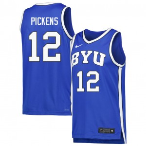 Men Nate Pickens Royal BYU Cougars #12 2025 Jersey 719923-932