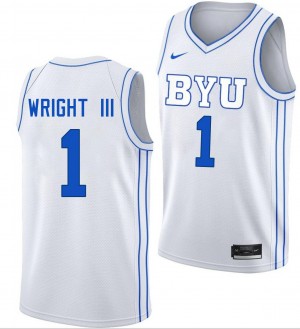 Men Robert Wright III White BYU #1 Player Jerseys 378727-902