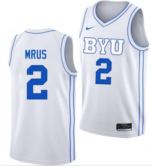 Men Tyler Mrus White Cougars #2 2025 Jersey 158812-751