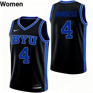 Women Chamberlain Burgess Black Cougars #4 2025-26 Jerseys 887070-670