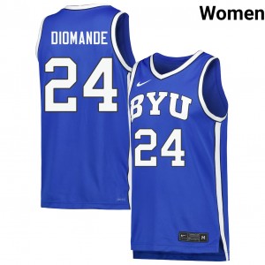 Women Dominique Diomande Royal BYU Cougars #24 Limited Jersey 212770-637
