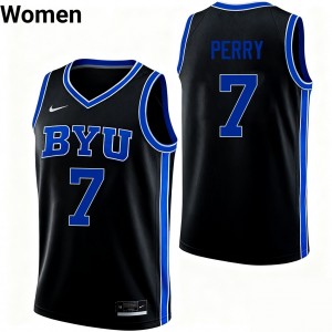 Women KJ Perry Black The Y #7 NCAA Jerseys 937249-531