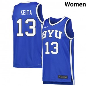 Women Keba Keita Royal BYU #13 Player Jersey 873438-152