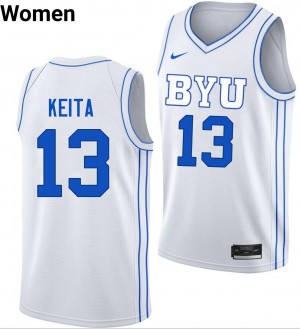 Women Keba Keita White BYU #13 2025-26 Jerseys 644741-317