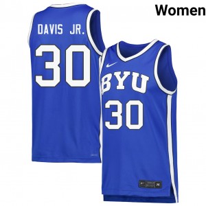Women Kennard Davis Jr. Royal Cougars #30 Player Jersey 300371-623