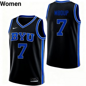 Women Khadim Mboup Black Brigham Young University #7 NCAA Jersey 729836-697