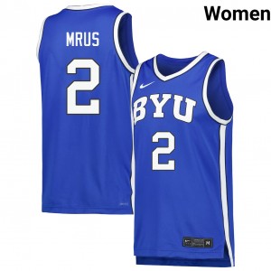 Women Tyler Mrus Royal Brigham Young University #2 Alumni Jersey 165961-741