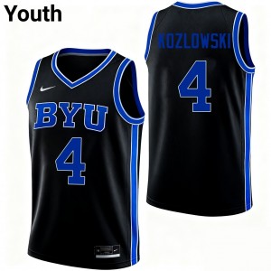 Youth Brody Kozlowski Black Cougars #4 Game Jerseys 782580-145