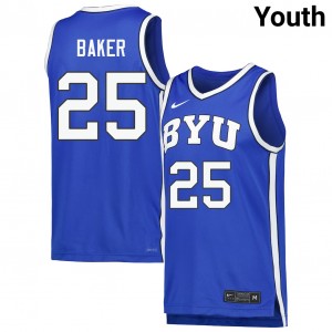 Youth Dawson Baker Royal The Y #25 Official Jersey 728131-333