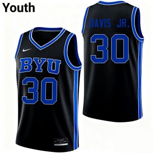 Youth Kennard Davis Jr. Black Cougars #30 Replica Jerseys 537414-104
