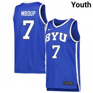 Youth Khadim Mboup Royal BYU Cougars #7 Official Jersey 187524-208