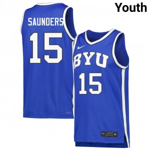 Youth Richie Saunders Royal BYU Cougars #15 2025-26 Jerseys 696721-573